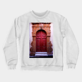 A Red Door in Calascibetta, Sicily 2012 Crewneck Sweatshirt